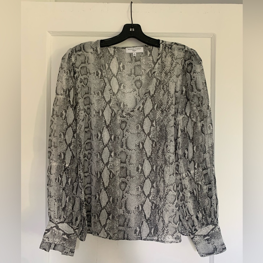 Waverly Grey Snakeskin Blouse